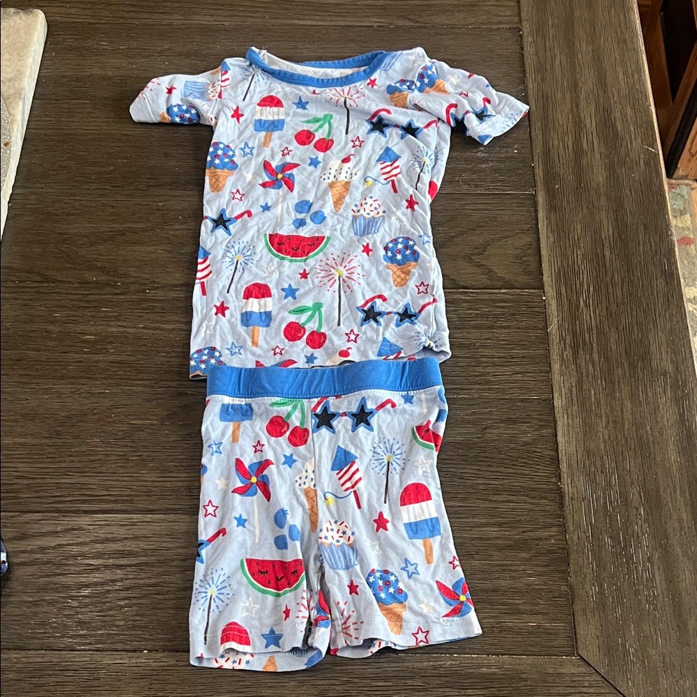 Little Sleepies Festive Blue Pajama Set